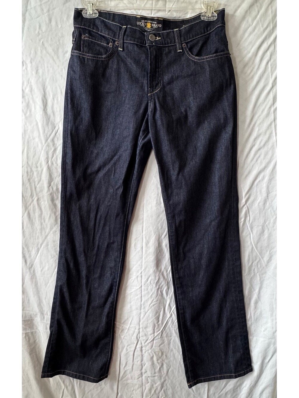 Lucky Brand Jeans Womens 10/30 Easy Rider Dark Wash Straight 98 Cotton Flaw